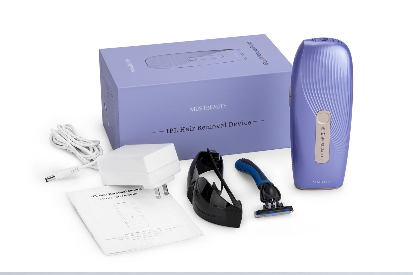 MUSTBEAUTY Professional IPL Hair Removal Device for Women & Men | At-Home Permanent Hair Reduction with 500,000 Flashes for Full Body & Facial Use | Model No. 802